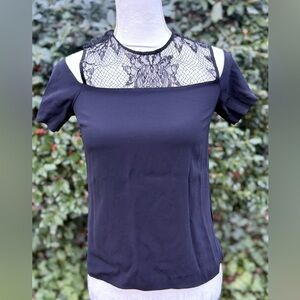 🦋 Elegant Black A. L. C. Lace Women's Top